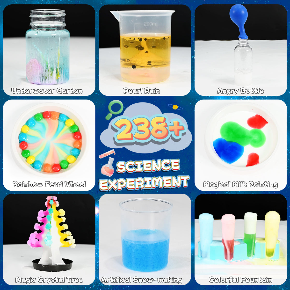 QIAHO 238+ Lab Experiments Science Kits for Kids STEM Educational Toys Gifts for Boys Girls Age 5-12
