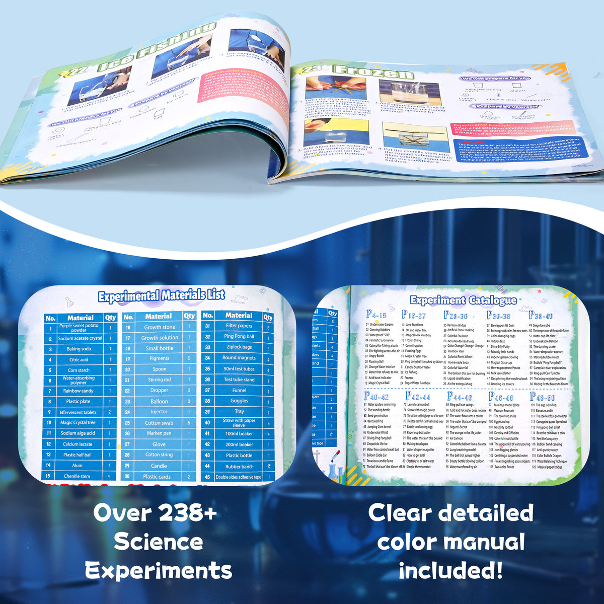 QIAHO 238+ Lab Experiments Science Kits for Kids STEM Educational Toys Gifts for Boys Girls Age 5-12
