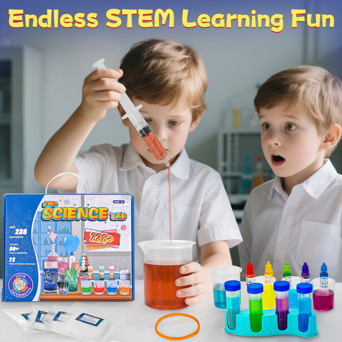 QIAHO 238+ Lab Experiments Science Kits for Kids STEM Educational Toys Gifts for Boys Girls Age 5-12
